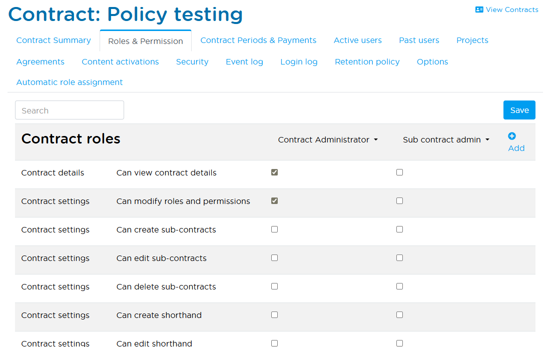 Roles & Permissions